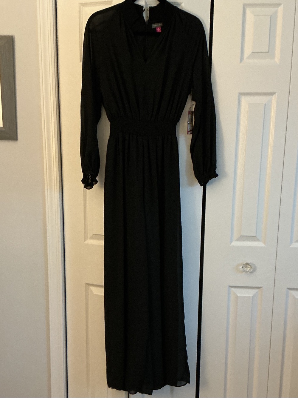 Vince Camuto Black Long Sleeve Maxi Dress